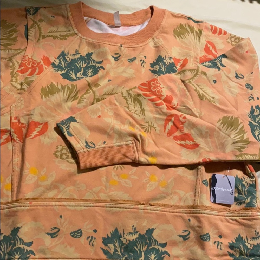 Tropical oversized crop sweater